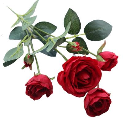 China Wedding decoration; home decoration. Wholesale Wedding 6 Heads Rose Flowers Rose Bouquet For Wedding Decoration for sale