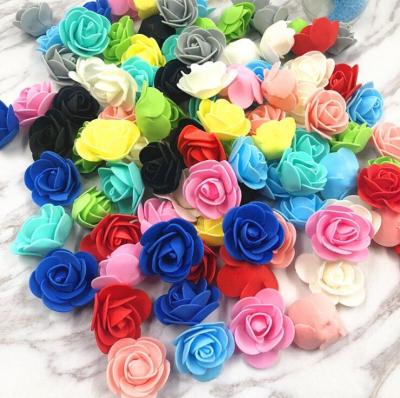 China Wedding Decoration Wholesale 3.5cm Foam Rose Flower Head For Foam Rose Flower Teddy Bear for sale