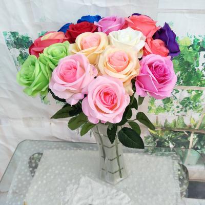 China Artificial Flower Rose Plant Artificial Rose And Rose Flower For Wedding Decoration for sale