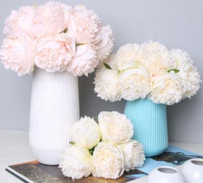 China Home decoration; Wedding decoration; Holiday decoration. Wholesale high quality 5 heads peony flower bouquet for wedding decoration for sale