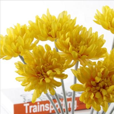 China Chrysanthemum for festival AI-229 factory wholesale yellow silk flower chrysanthemum for festival for sale