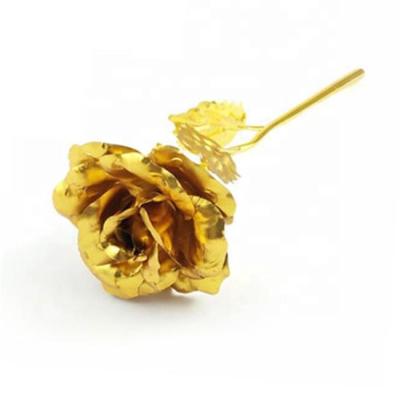 China Life Like 2019 Hot Sale 24 Karat Gold Leaf Rose For Birthday Gifts Girls 8 Years Old for sale