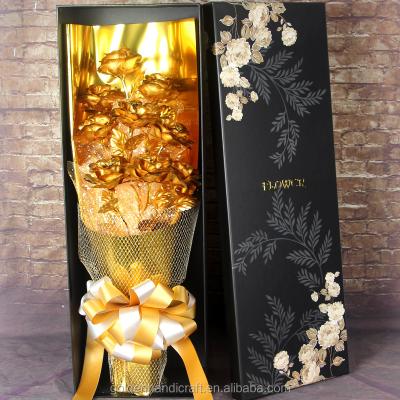 China 24K Gold Rose Gold Rose Flower Valentine's Day Gift From China Factory 24K for sale