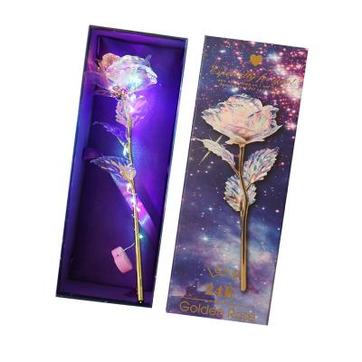 China Valentine's Day Gift; Wedding decoration. QSLH-W051 24k gold rose flower for valentine's day gold foil rose flower for sale