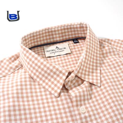 China Custom Made OEM ODM Viable Stylish Plus Size Short Sleeve Plaid Button Up Dress Mens Plus Size Mens Shirts for sale