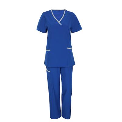 China Wholesale Fashionable Women Hospital Active Uniform V-neck Stretch Dental Clinic Scrubs Uniforms for sale