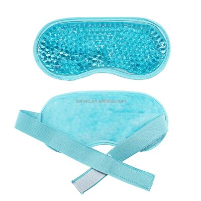 China Hot Cold Eye Mask Gel Beads Cooling Eye Mask Gel Eye Mask (Purple) for sale