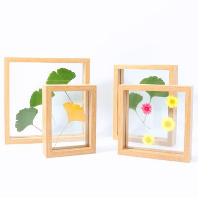 China Wholesale Wooden Home Decorative Dry Flower Leaves Wooden MDF Picture Photo Frames for sale