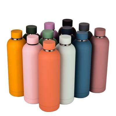 China Wholesale 25oz Double Wall Stainless Steel Vacuum Viable Insulated Colored Vacuum Tumbler Powder Coated Water Bottle With Lid for sale