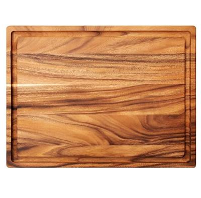 China Sustainable Acacia 24 x 18 Inches Wood Cutting Board with Drip Edge-Thick Solid Wood Cutting Board for Meat for sale