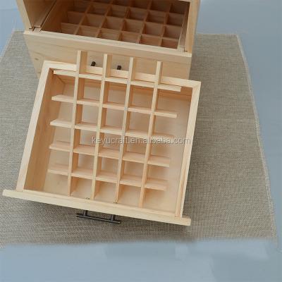 China Customized Wooden Essential Oil Wooden Box Storage Case With Handle for sale