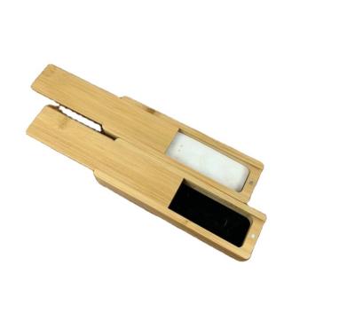 China Mini Wooden Box Necklace Handmade Bamboo Packaging Box Magnetic Tube Bar Clasp for sale