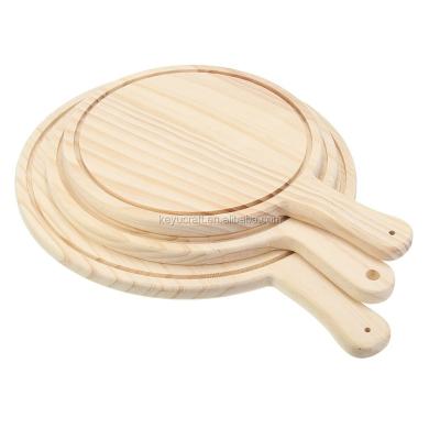 China Sustainable Log Pizza Pan Pizza Dishes With Handle for sale