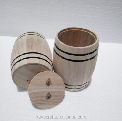 China OEM Packaging Natural Color Gift And Wooden Packing Barrel For Sale for sale