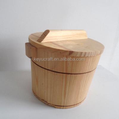 China Natural Wooden Coffee Bean Barrel Bucket for Steaming Rice for sale