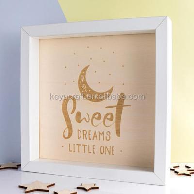 China Custom Wooden Shadow Box Wedding Photo Frame for sale