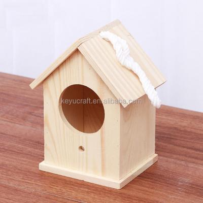 China Viable Unfinished Wooden Bird Nests Bird House for sale