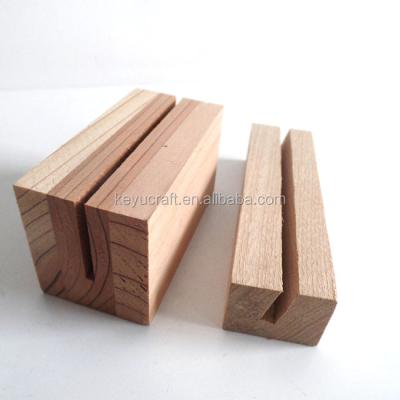 China Custom Small Wooden Menu Holder Customized Serving Menu Desktop Stand for sale