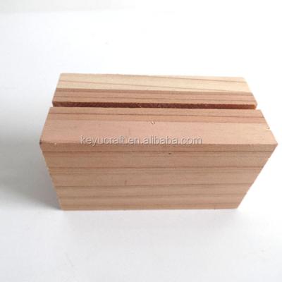 China Custom Wooden Custom Wooden Holder For Phone Menu Napkin Number Holders Place Card Holders for sale