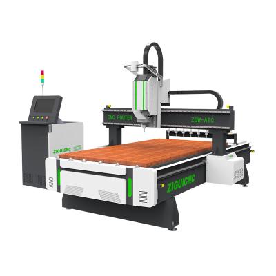 China ACRYLIC ALUMINUM WOODEN ACRYLIC ALUMINUM CNC Router 1325 3 Axis ATC MDF Wood CNC Router with Auto Tool Changer for sale