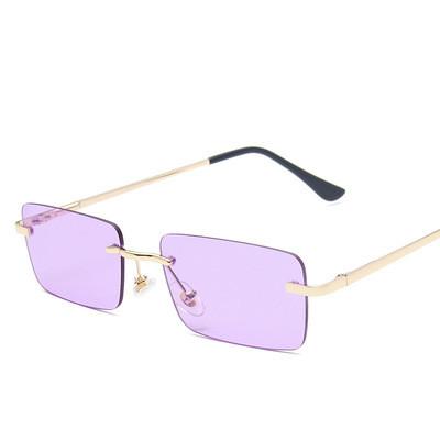 China Fashion Sunglasses New Products Rimless Glass Stylish Sunglasses Fit Small Rectangle Frameless Sun Glasses for sale