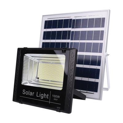 China Garden Light Control Sports Meet Flood Light Smart Solar Led Remote Control Bright Solar Flood Light for sale