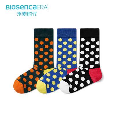 China Anti-odor Antibacterial Pretty Dots Jacquard Women Crew Socks Slouchy Factory Wholesale Custom Supply Antibacterial for sale