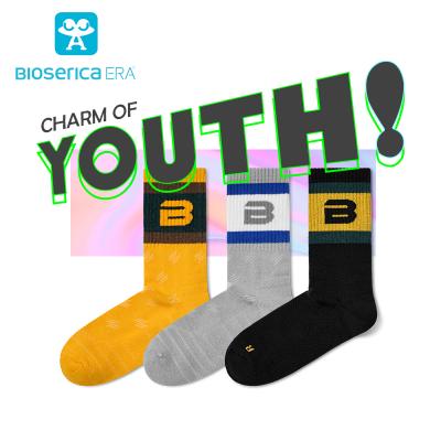 China Bioserica Era QUICK DRY PATENT no letter additive antimicrobial sports socks for single tube unisex sock cotton products wholesale for sale