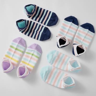 China Sporty New Coming Say Goodbye To Stinky Feet Anti Bacterial Odorless Socks Striped Short Socks Custom Sock for sale