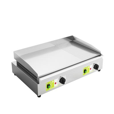 China Restaurant Double Instruction Counter Flat Surface Electric Meat Grill For Restaurant Kitchen for sale