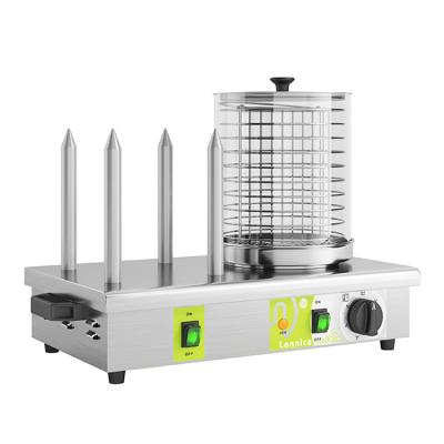 China wholesale 4pcs bread stick grill hot dog machine with bun warmer making machine steam china snack making machine fast food shop 220-240V for sale