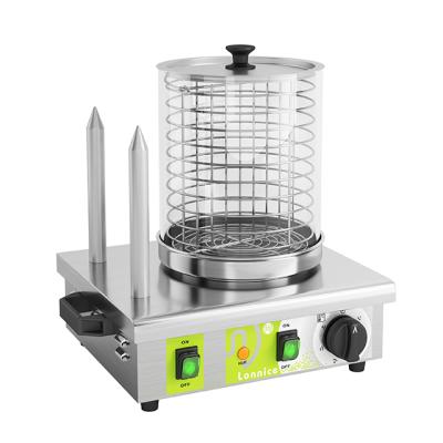 China With Spike Electric Two Stick Bread Machine Food Cart Hot Dog Catering Hot Dog Making Hot Dog Warmer With Container for sale