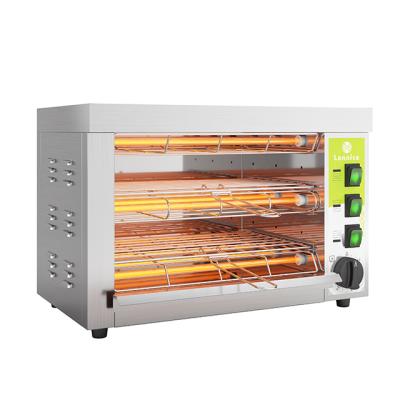 China Easy Operate Commercial Heating Tube Quartz Grill Toaster Electric Salamander Oven for sale