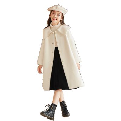 China Wholesale Cute Wool White Worsted Coat Anti-wrinkle Factory Warm Anorak Coat Long for sale