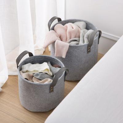 China Viable Felt Storage Baskets For Fashionable Home Furniture Felt Storage Baskets for sale