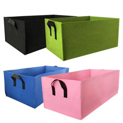 China Custom Felt Decorative Plant Growth Plant Bag Flower Basket Storage Baskets For Potted Plant for sale