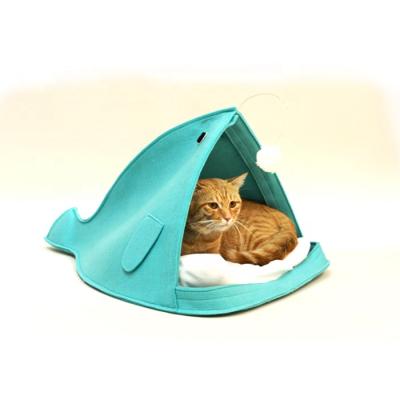 China Fashion Felt House Felt Modern Cat Cave Triangle Felt Cat House for sale