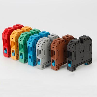 China Mrk-25mm Terminal Block Din Rail Mounting A.W.G. terminal block wire connector 750V 24A 12-24 for sale