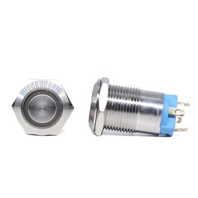 China power with 12MM metal momentary push button switch mini LED waterproof ABS10B self-adjusting for sale