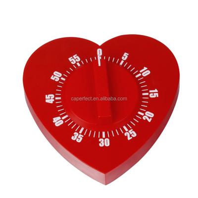 China Good Quality ROHS Heart Shape Mechanical Timer Mechanical Rotating Kitchen Alarm With 60 Minutes To Cook Kitchen Timer for sale