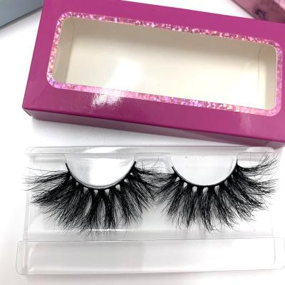 China New Arrival Wholesale 8D 25mm Real Mink Dramatic Full Volume La Beaute Super Fluffy Lashes for sale