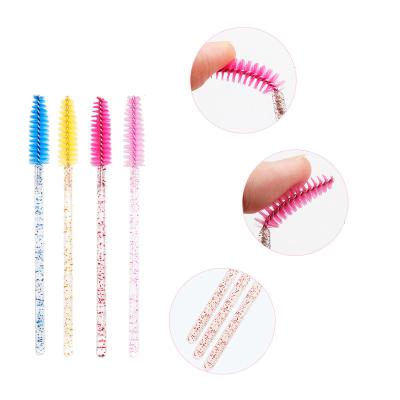 China Hot Sale Sensitive Eyelash Brush Eyelash Disposable Magic Wand Mascara Eyelash Extension Sweep Colorful Makeup Lash Brush Cleaner for sale