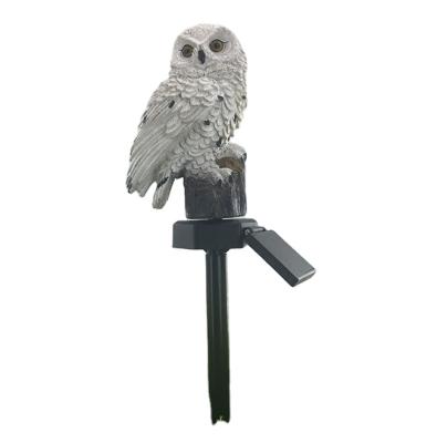 China Resin Owl Europe Lawn Garden Decoration Statue with Solar Light for sale