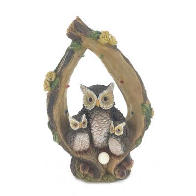 China Hot Selling Animal Resin Owl Solar Outdoor Decor Garden Statue Figurine From Europe Ebay for sale