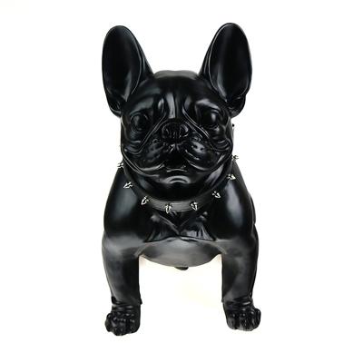 China 2021 Fashion Customized Modern Home Statue Europe Colorful Sculpture Decor Resin French Bulldog Statue for sale