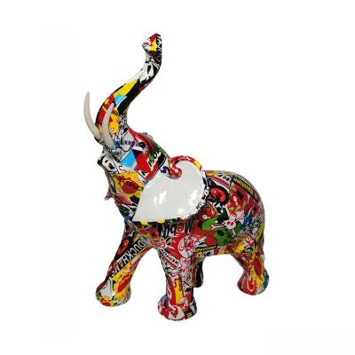 China High Quality Colorful Printed Europe Large Elephant Statues for sale