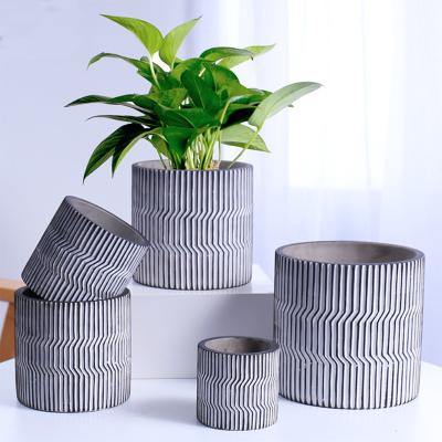 China Modern Plant Pot Flower Decoration Cement Garden Indoor Nordic Modern Home Planter for sale