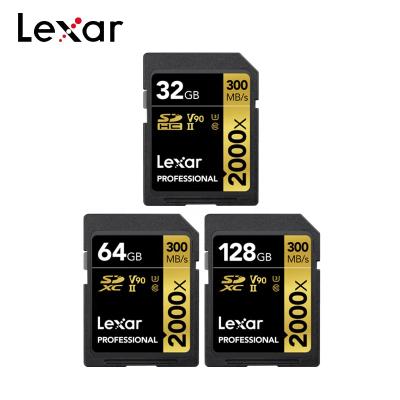 China SD Card for Original Professional Class 10 UHS-II Flash SD Card Camera Video Lexar SD Memory Card 64GB 32GB 128GB 2000X U3 4K V90 SD Card for Camera for sale