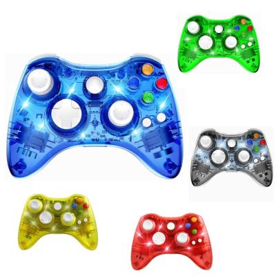 China Colorful Clear ABS Keyboard Game Accessories Gamepad Console For Xbox 360 Wireless Controller for sale