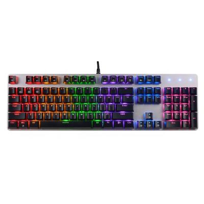 China Promotional 64 Chroma Grade E-sports Gaming Key RGB Chips Backlit Mechanical Gaming Keyboard 104 For Professional Gamer for sale